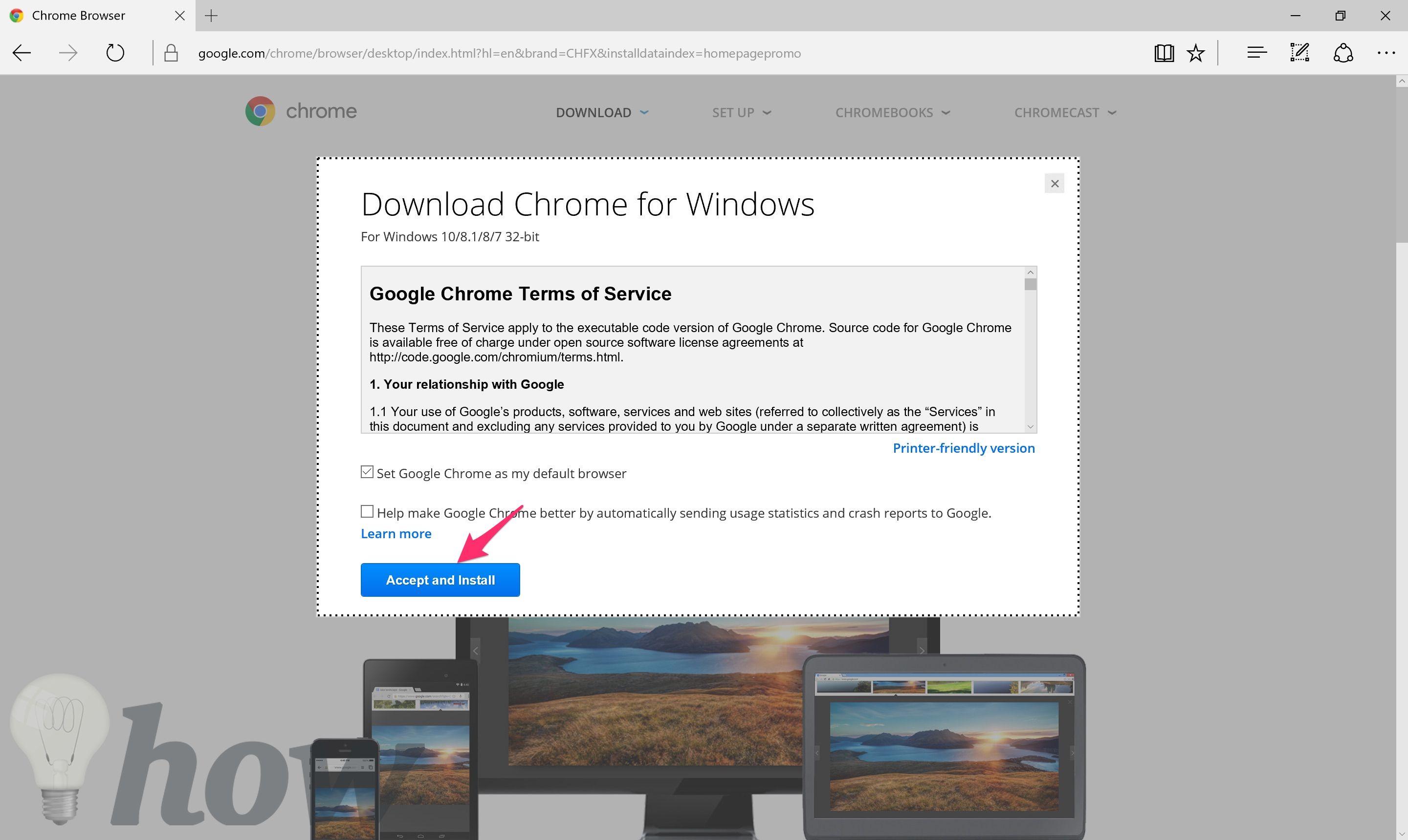 download google chrome install file for xp
